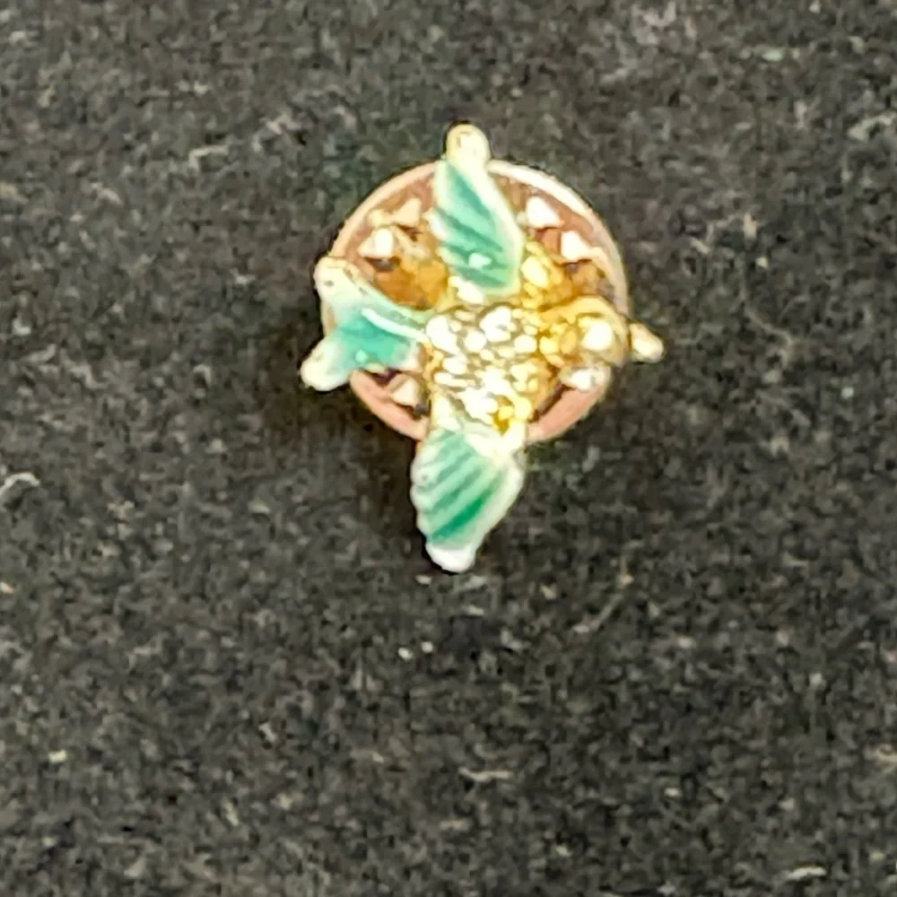 Vintage Bluebird of Happiness Tiny Tack Lapel Hat Pin